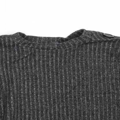 Primark Womens Grey  Knit Pullover Sweatshirt Size 4