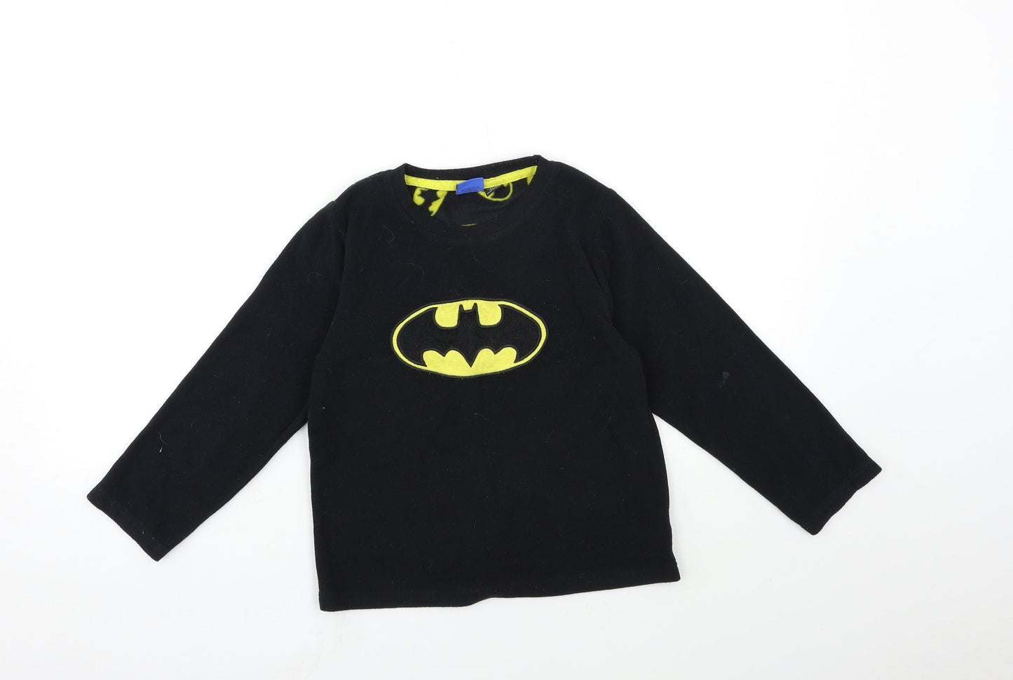 Batman Boys Black  Fleece  Pyjama Top Size 7-8 Years