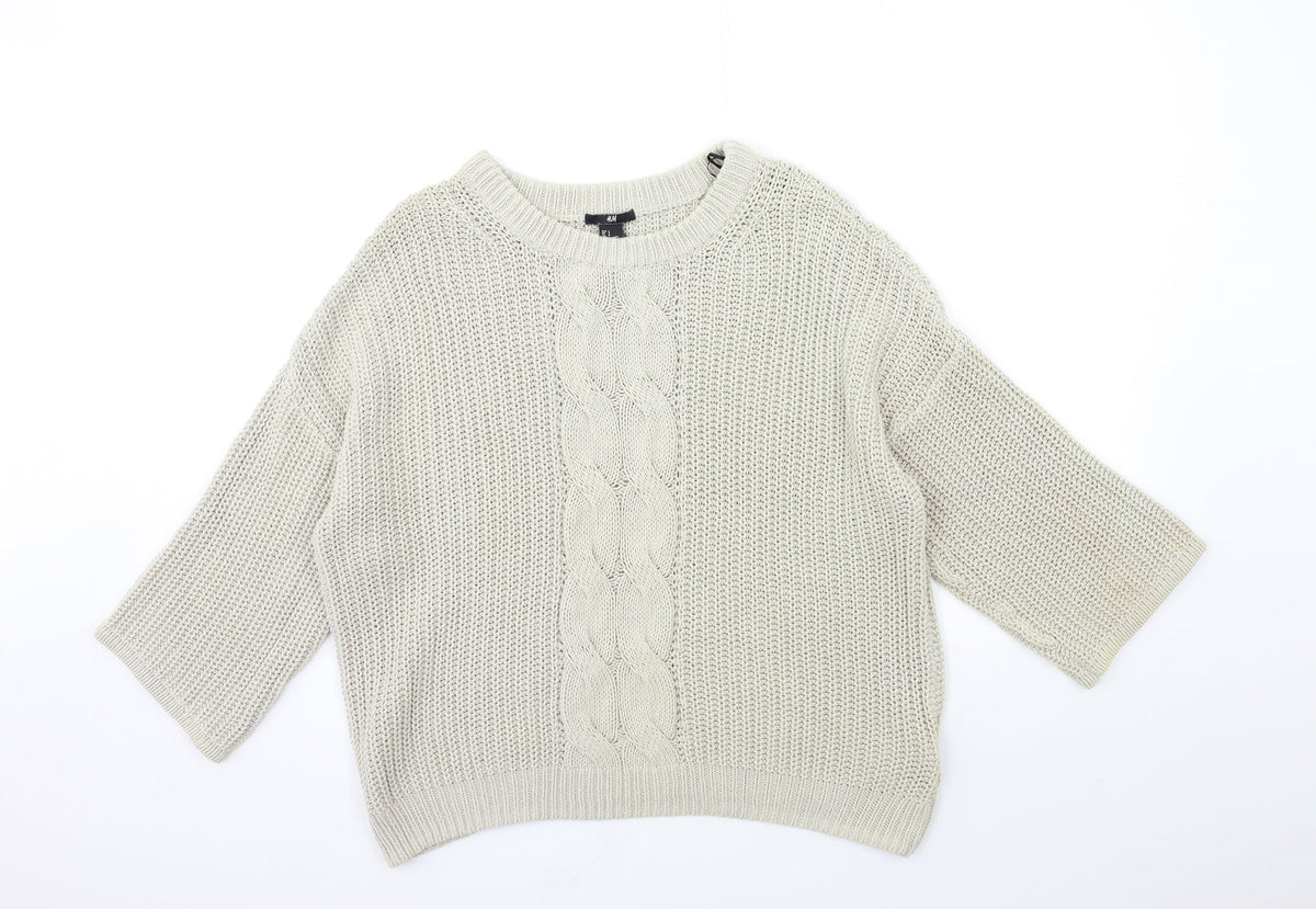 Womens UK Size S H&M Grey Pullover Jumper