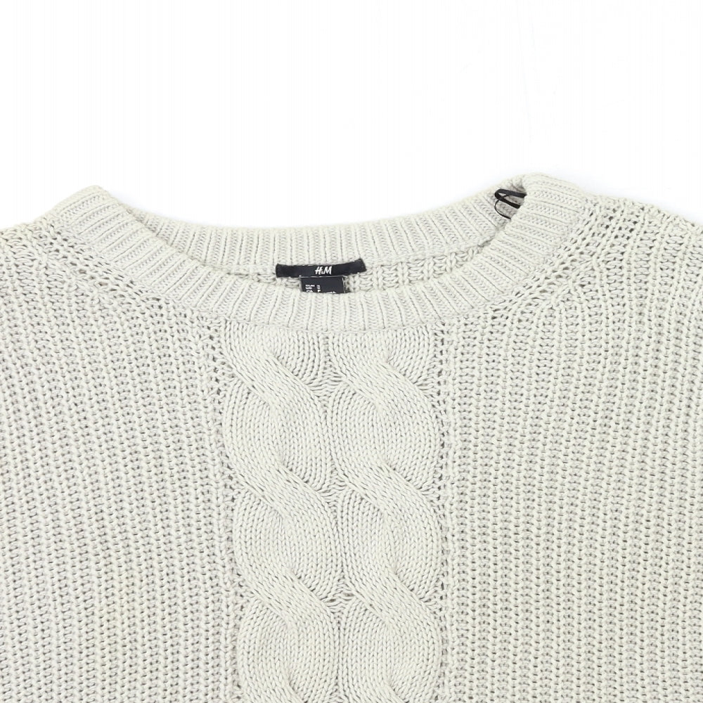 Womens UK Size S H&M Grey Pullover Jumper