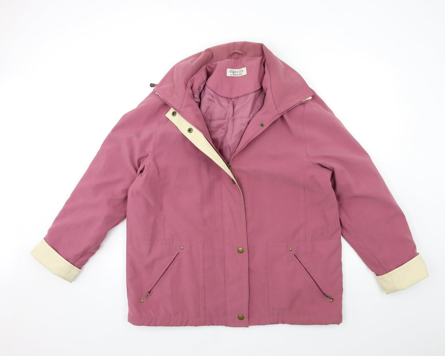 Womens UK Size 14 Berkertex Pink Overcoat