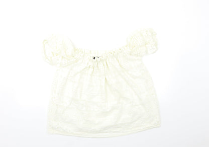 Womens UK Size 12 New Look White Basic Blouse