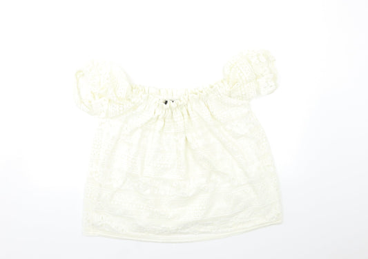Womens UK Size 12 New Look White Basic Blouse