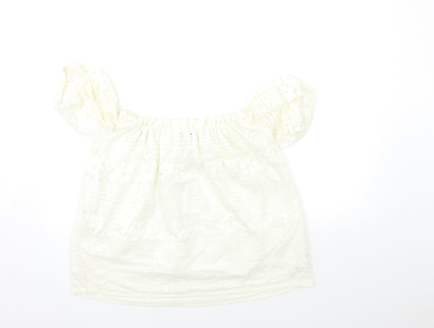 Womens UK Size 12 New Look White Basic Blouse