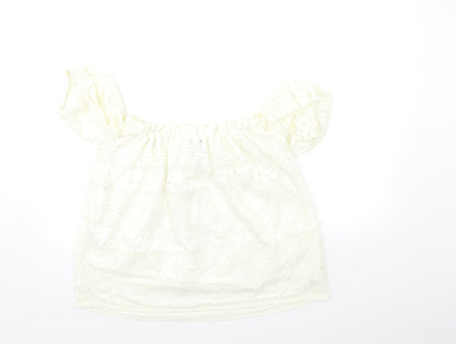 Womens UK Size 12 New Look White Basic Blouse