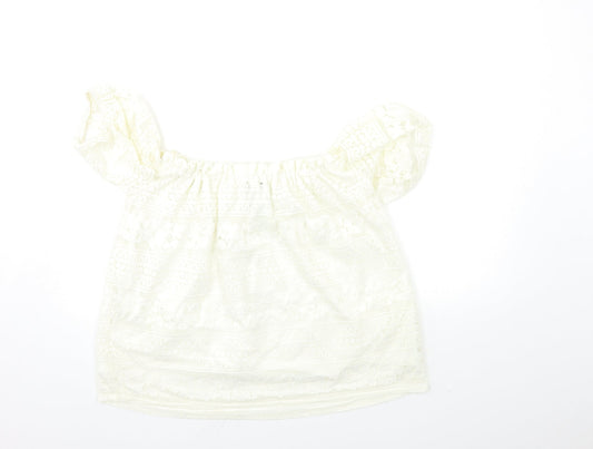 Womens UK Size 12 New Look White Basic Blouse