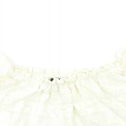 Womens UK Size 12 New Look White Basic Blouse