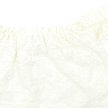 Womens UK Size 12 New Look White Basic Blouse
