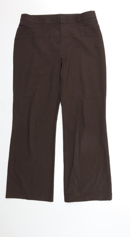 Womens UK Size 16 Marks and Spencer Regular Fit  Brown Trousers