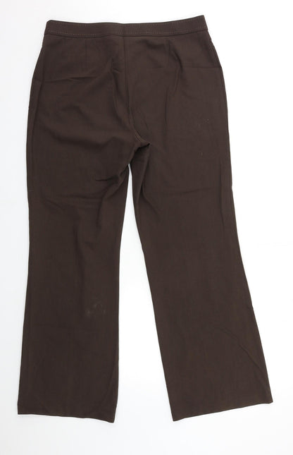 Womens UK Size 16 Marks and Spencer Regular Fit  Brown Trousers