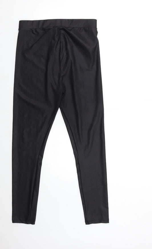 Womens UK Size 10 New Look Regular Fit Pedal Pusher Black Trousers