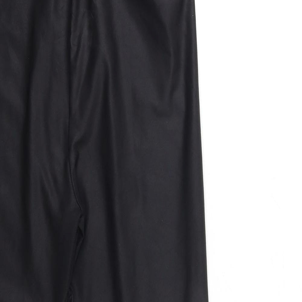Womens UK Size 10 New Look Regular Fit Pedal Pusher Black Trousers