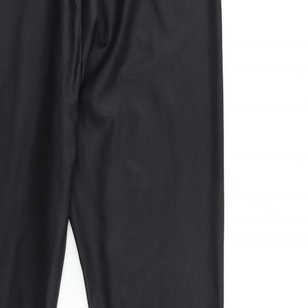 Womens UK Size 10 New Look Regular Fit Pedal Pusher Black Trousers