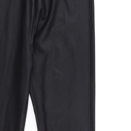 Womens UK Size 10 New Look Regular Fit Pedal Pusher Black Trousers