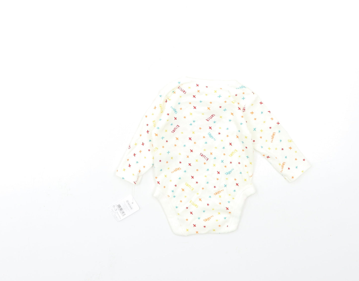 Nutmeg Baby White Geometric  Babygrow One-Piece Size 0-3 Months
