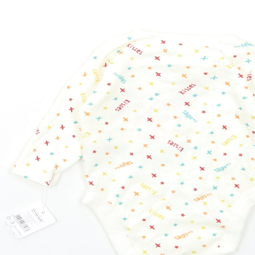 Nutmeg Baby White Geometric  Babygrow One-Piece Size 0-3 Months