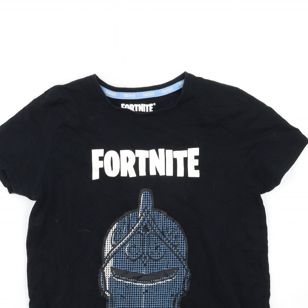 Primark Boys Black   Basic T-Shirt Size L  - FORTNIGHT