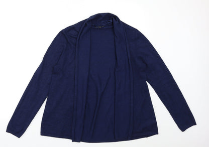 Womens UK Size 12 Papaya Blue Cardigan Jumper