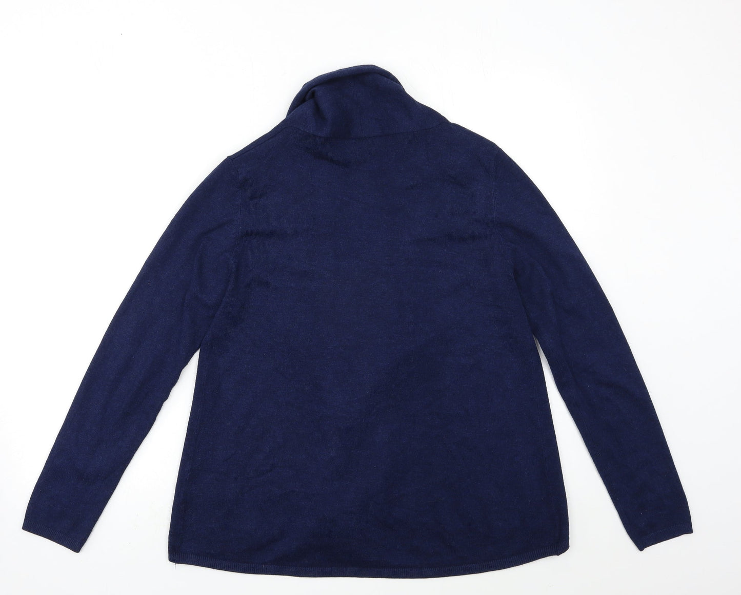 Womens UK Size 12 Papaya Blue Cardigan Jumper