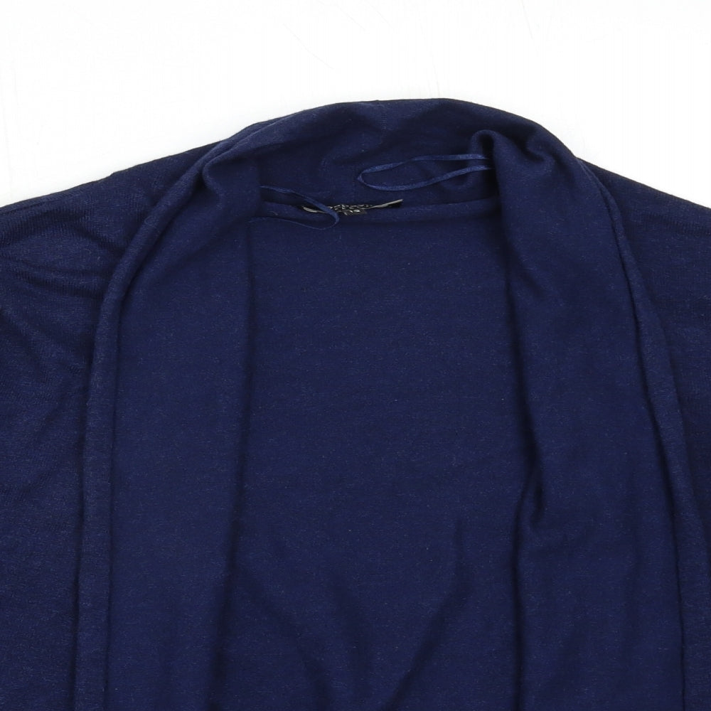 Womens UK Size 12 Papaya Blue Cardigan Jumper