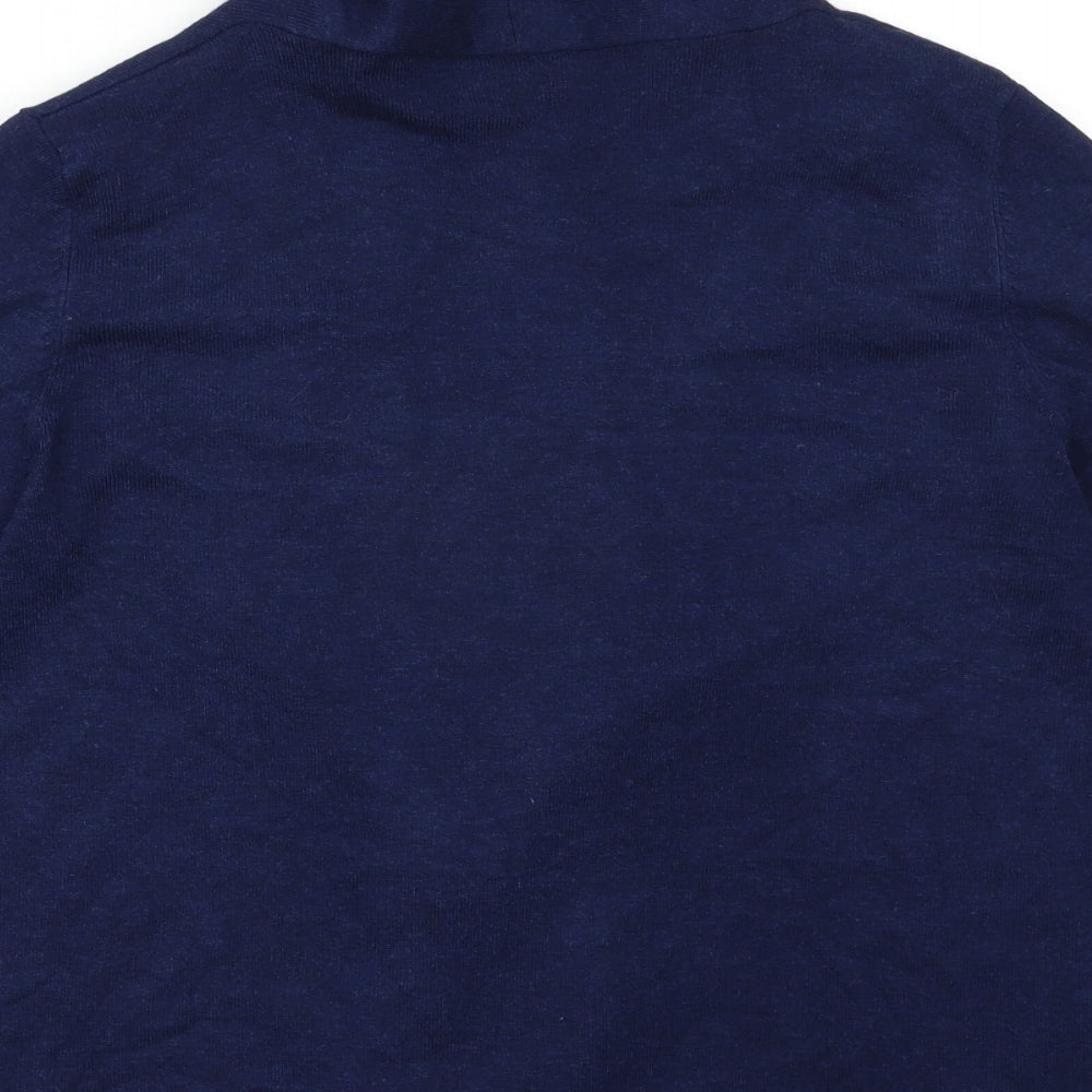Womens UK Size 12 Papaya Blue Cardigan Jumper