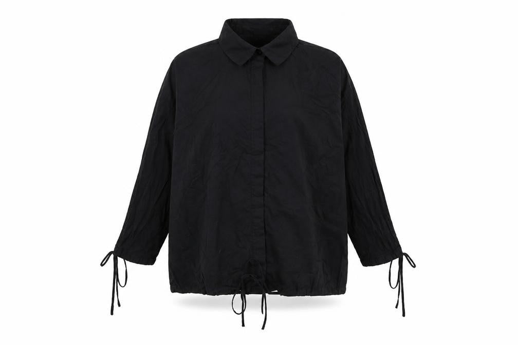 Womens UK Size 12 New Look Black Basic Button-Up
