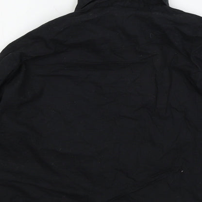 Womens UK Size 12 New Look Black Basic Button-Up