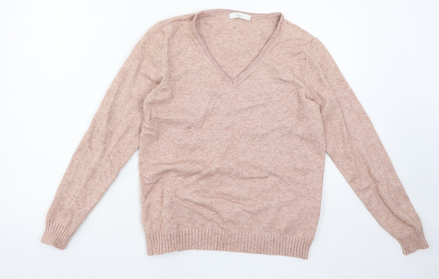 Womens UK Size L VILA Pink Pullover Jumper