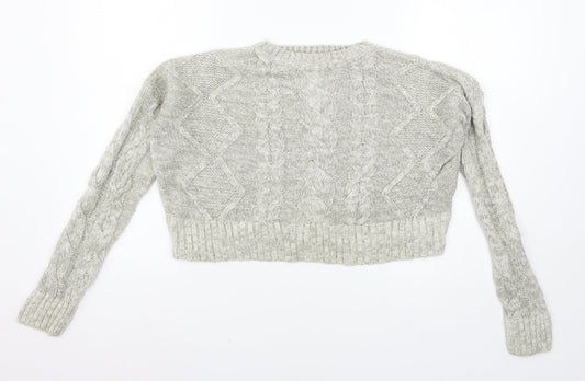 Womens UK Size M New Look Grey Pullover Jumper