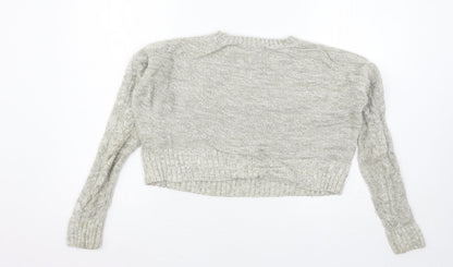 Womens UK Size M New Look Grey Pullover Jumper
