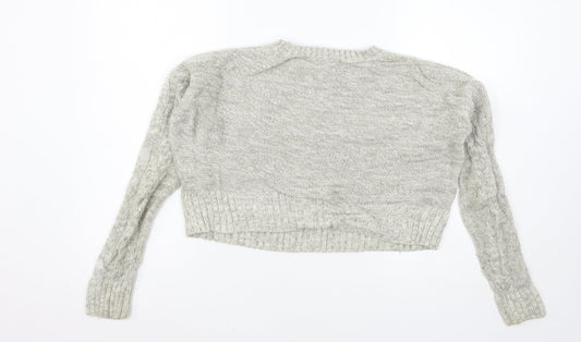 Womens UK Size M New Look Grey Pullover Jumper