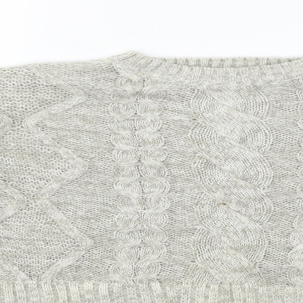 Womens UK Size M New Look Grey Pullover Jumper