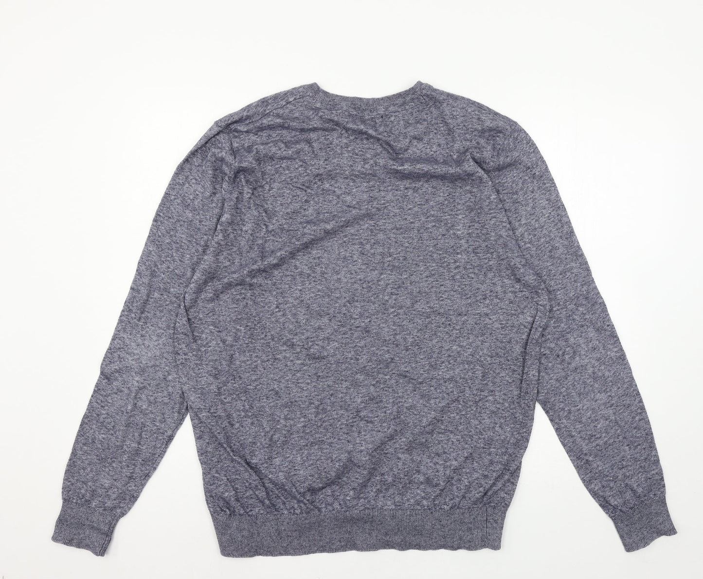 Boston Crew Mens Blue  Knit Pullover Jumper Size L