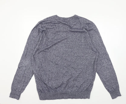 Boston Crew Mens Blue  Knit Pullover Jumper Size L