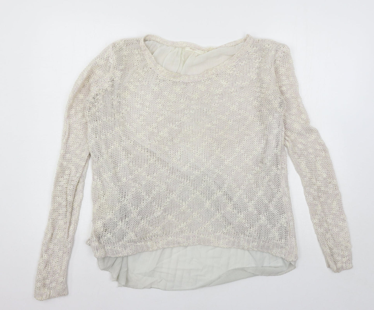 Cherry Womens Ivory  Knit Cardigan Jumper One Size