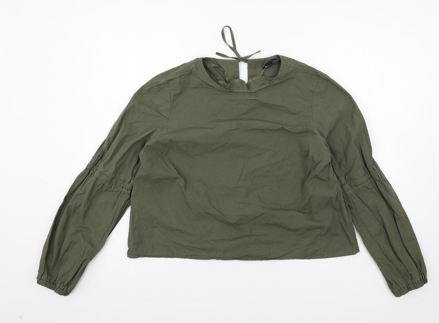 Womens UK Size 14 New Look Green Basic Blouse