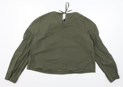 Womens UK Size 14 New Look Green Basic Blouse