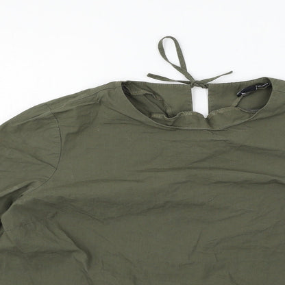 Womens UK Size 14 New Look Green Basic Blouse