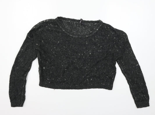 Womens UK Size 12 Divided Grey Pullover Jumper