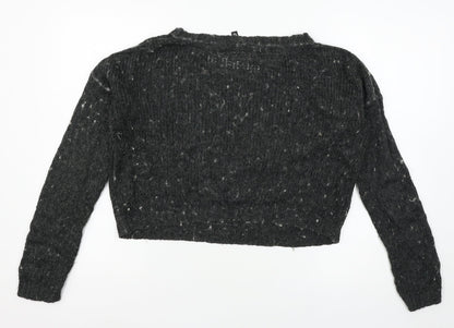Womens UK Size 12 Divided Grey Pullover Jumper
