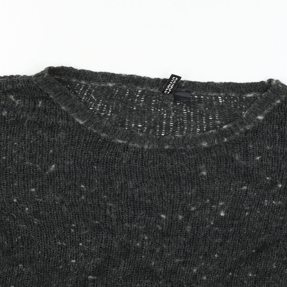 Womens UK Size 12 Divided Grey Pullover Jumper