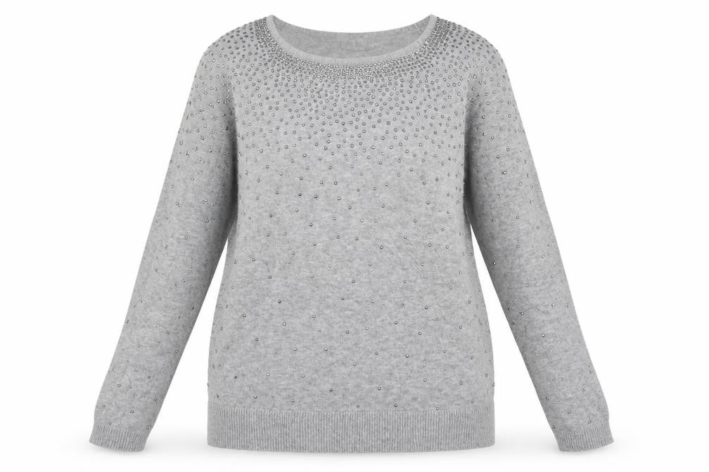 Womens UK Size 12 Peacocks Grey Pullover Jumper