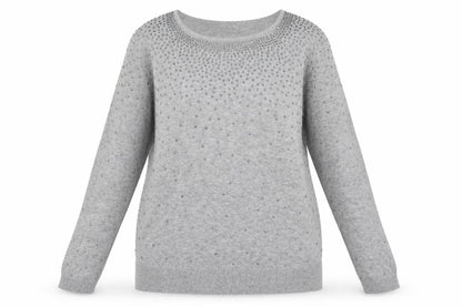 Womens UK Size 12 Peacocks Grey Pullover Jumper