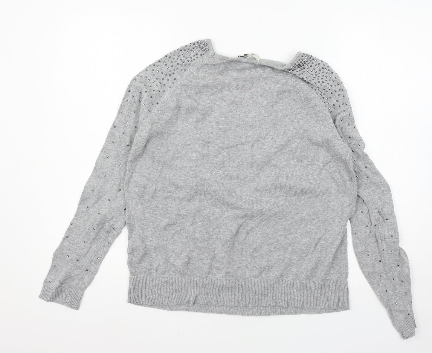 Womens UK Size 12 Peacocks Grey Pullover Jumper