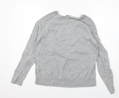 Womens UK Size 12 Peacocks Grey Pullover Jumper