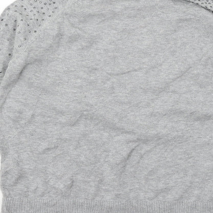 Womens UK Size 12 Peacocks Grey Pullover Jumper