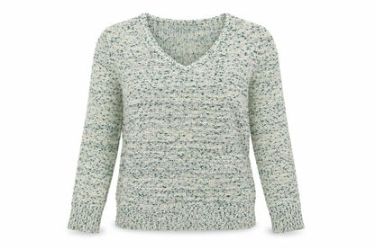 Front view of Uta Raasch women’s green knit jumper, size UK 10