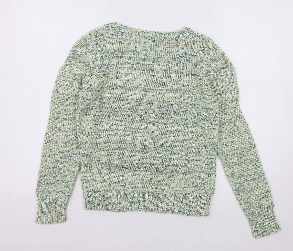 Back view of Uta Raasch women’s green knit jumper, size UK 10