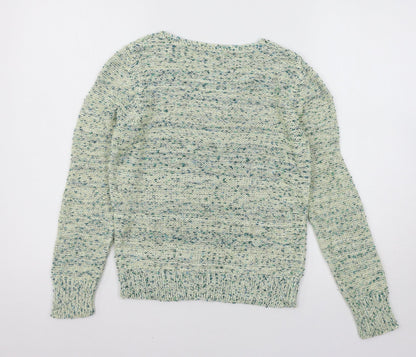 Back view of Uta Raasch women’s green knit jumper, size UK 10