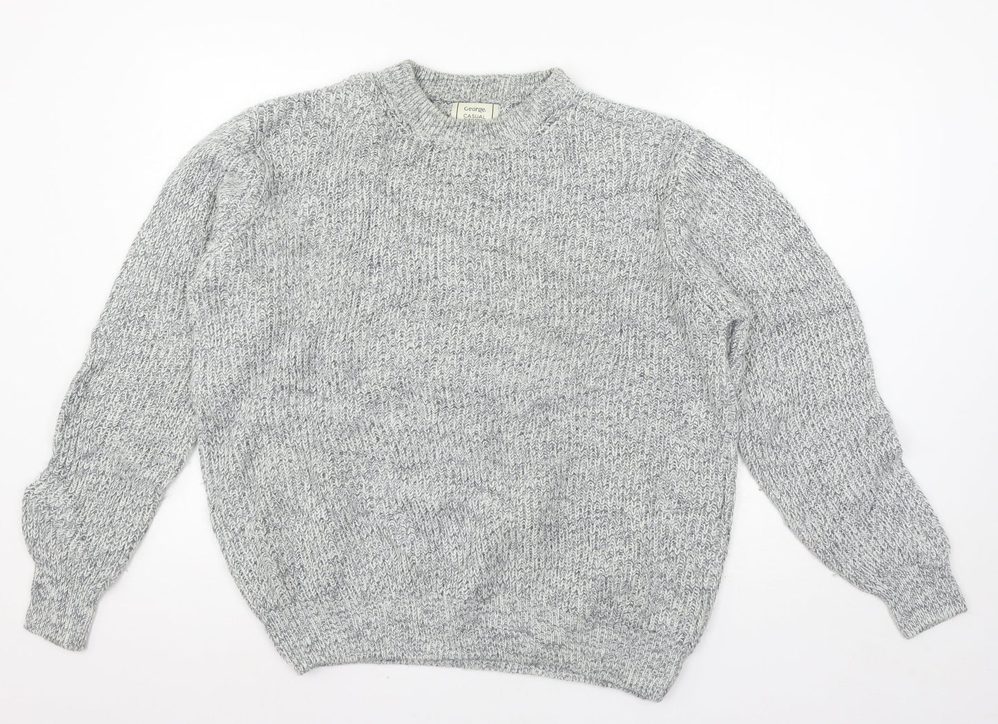 George Womens Grey  Knit Pullover Jumper Size L